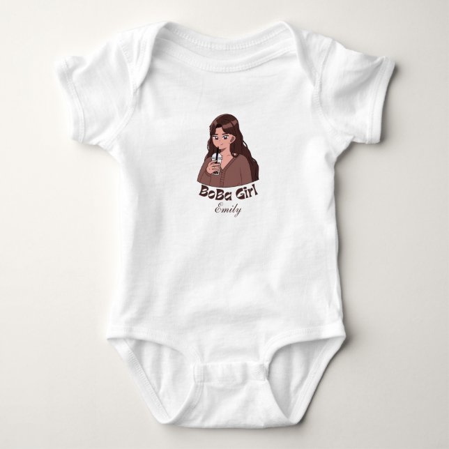 Body boba thé bulle thé baby bodysuit (Devant)