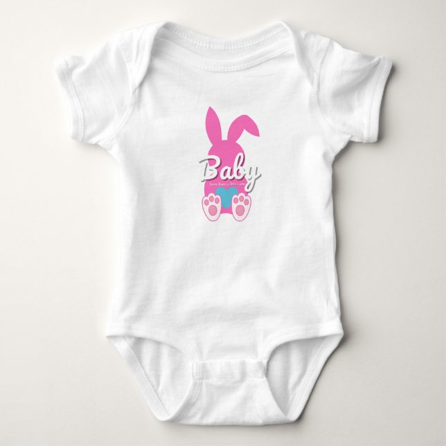 Body Bodysuit Baby Bunny - Jolie famille Cadeau de Pâqu (Devant)