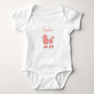 Body Bodysuit Bébé au caniche rose