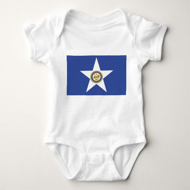 Body Bodysuit bébé avec drapeau de Houston, USA (Devant)