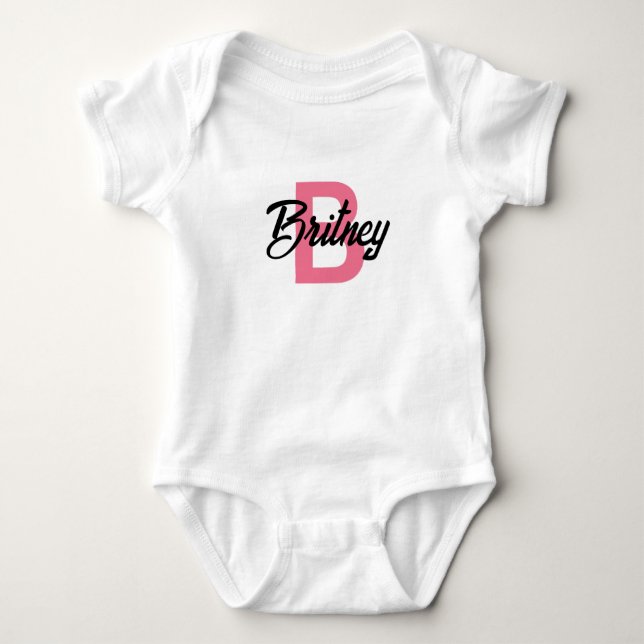 Body Bodysuit bébé "B" personnalisable (Devant)