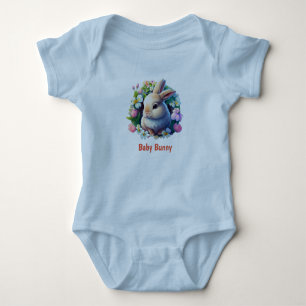 Body Bodysuit Bébé Bleu Pâques pour garçons