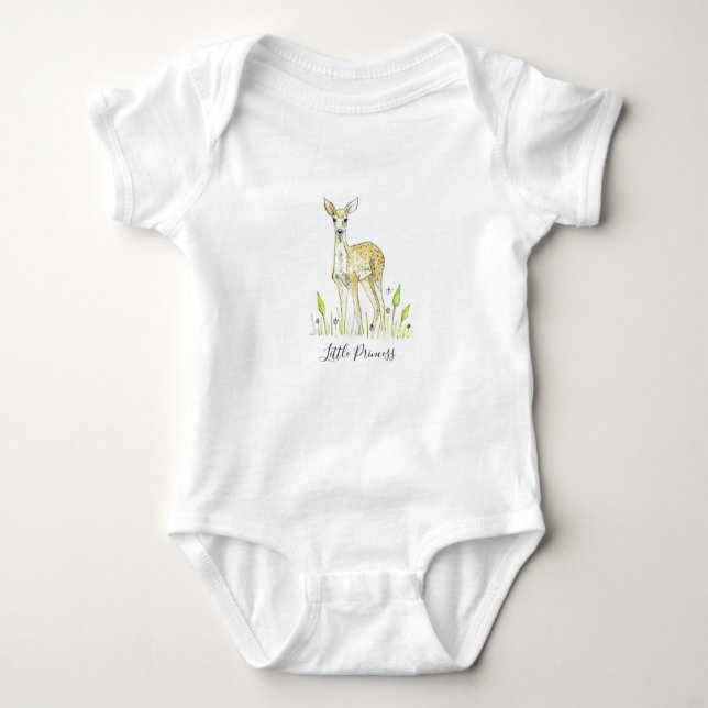 Body Bodysuit Bébé Cerf animal mignon (Devant)
