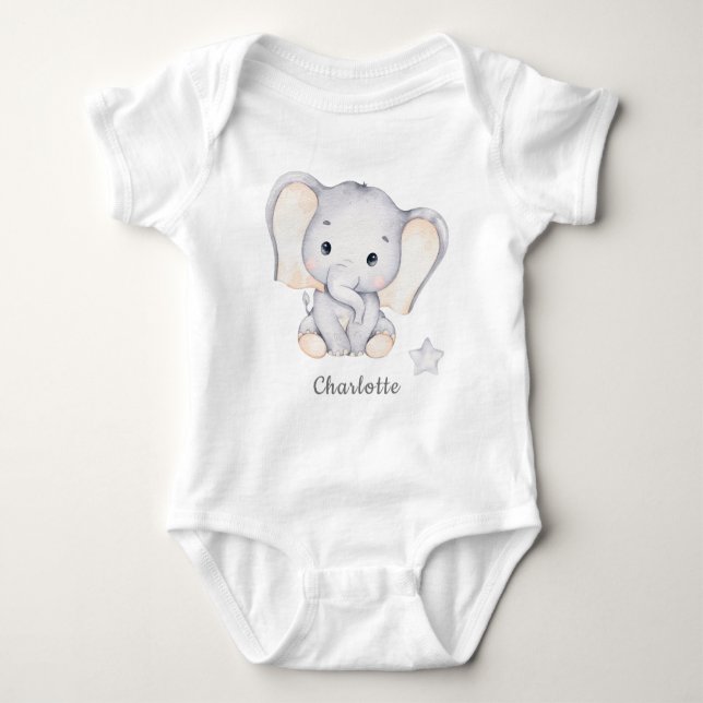Body Bodysuit bébé éléphant bébé (Devant)