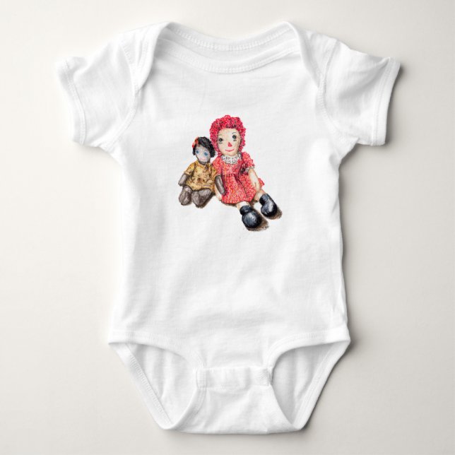 Body Bodysuit bébé Onsie avec poupées en sag (Devant)