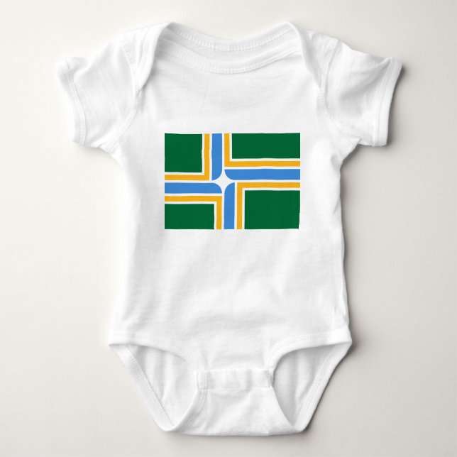 Body Bodysuit bébé patriotique avec drapeau Portland US (Devant)