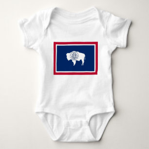 Body Bodysuit bébé patriotique avec drapeau Wyoming