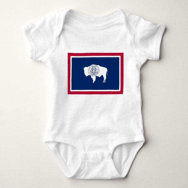 Body Bodysuit bébé patriotique avec drapeau Wyoming (Devant)
