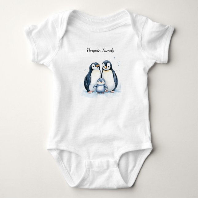 Body Bodysuit bébé | Pingouin personnalisé (Devant)