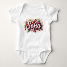 Bodysuit bébé "Sofia" Berry Floral Design