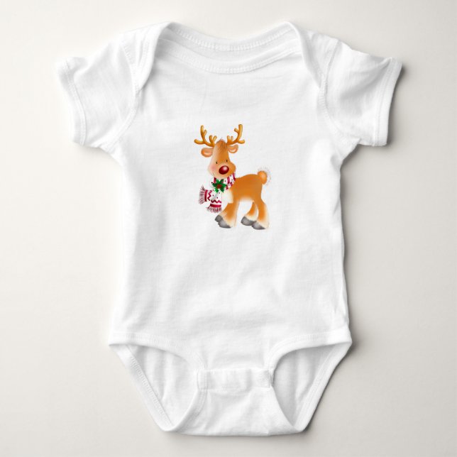 Body Bodysuit bébé vacances Rudolph (Devant)