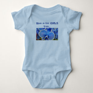 Body Bodysuit Bleu Orchidées Fille-Bébé