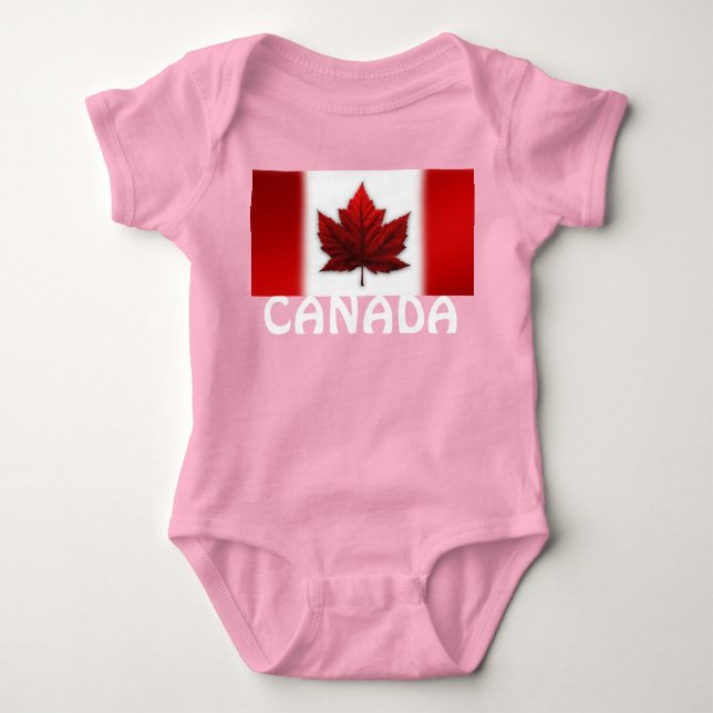 Body Bodysuit Canada pour bébés Souvenir du drapeau du  (Devant)