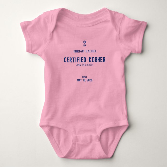 Body Bodysuit Certifié Kosher & Delicious COR Baby (Devant)