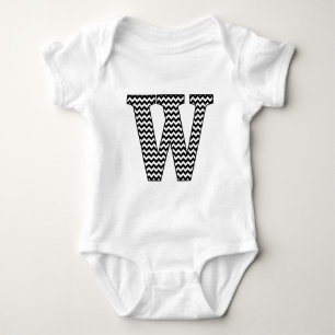 Body Bodysuit Chevron W Baby Jersey noir et blanc