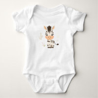 Bodysuit Cute Zebra Baby Jersey