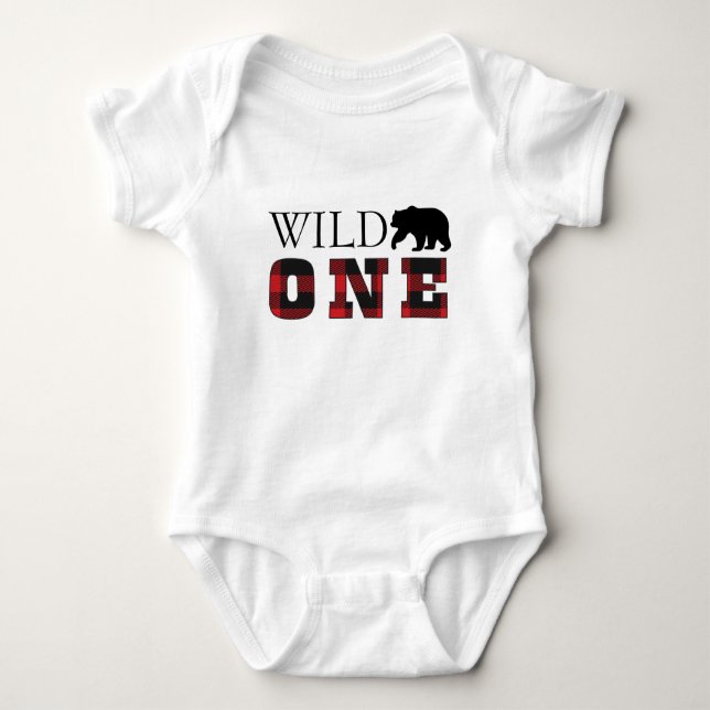 Body Bodysuit d'anniversaire de Buffalo Plaid (Devant)