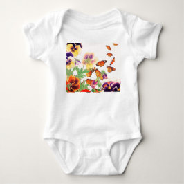 BODY BODYSUIT DE BÉBÉ POUR FILLES PANSIERS ET PAPIERS