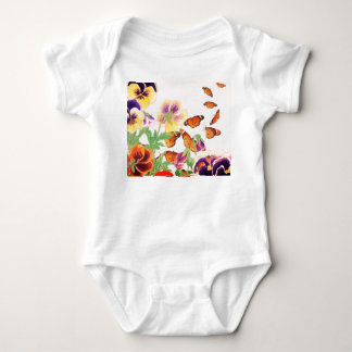 BODY BODYSUIT DE BÉBÉ POUR FILLES PANSIERS ET PAPIERS
