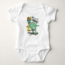 Bodysuit Dinosaure Bébé Dinosaure À La Main