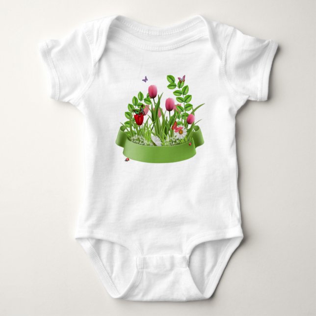 Body Bodysuit Fleur Fleurie pour bébé (Devant)