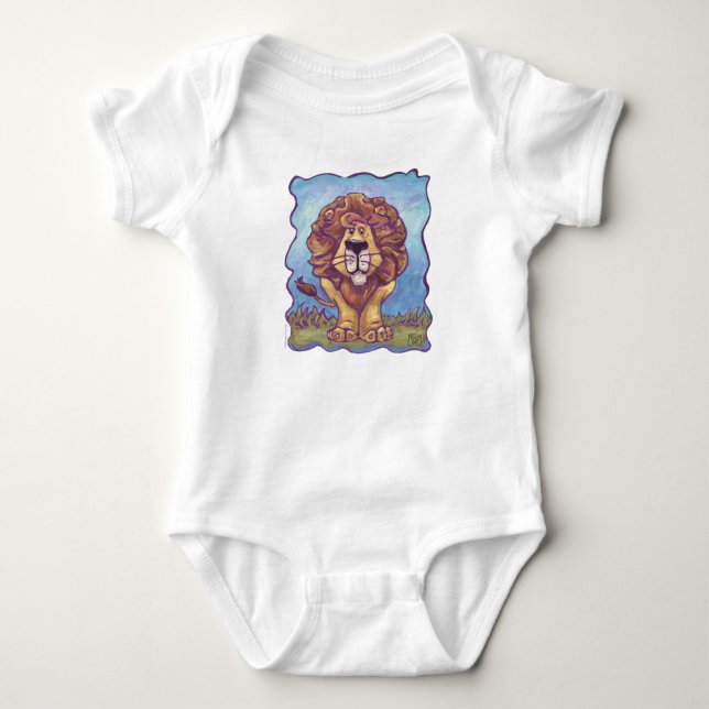 Body Bodysuit mignonne Lion Baby Jersey (Devant)