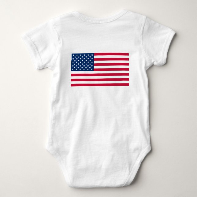 Body Bodysuit ou T-shirt American Flag Baby (Dos)
