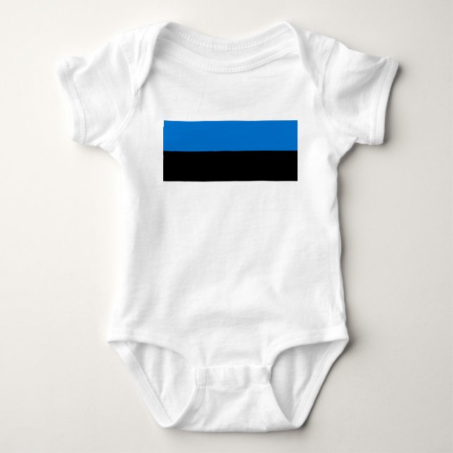 Body Bodysuit patriotique bébé avec drapeau d'Estonie (Devant)