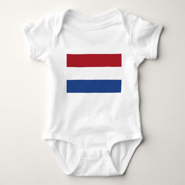 Body Bodysuit patriotique bébé avec drapeau Pays-Bas (Devant)