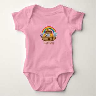 Body Bodysuit personnalisé Cute Noah's Ark Baby Girl