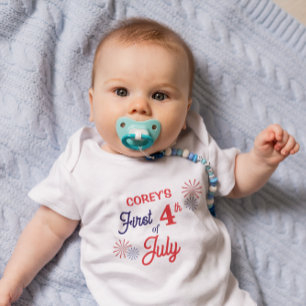 Body Bodysuit personnalisé "First 4 juillet" pour bébé