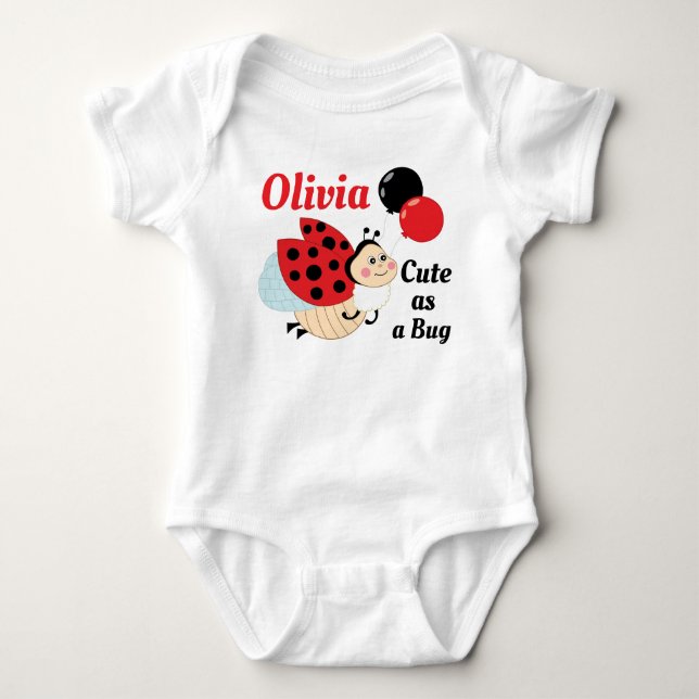 Body Bodysuit personnalisée pour bébé Ladybug (Devant)