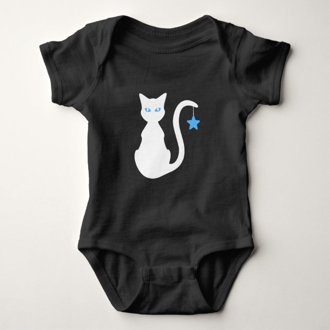 Body Bodysuit pour bébé chat blanc (Devant)