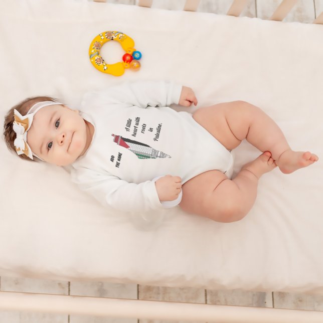 Body Bodysuit pour bébé customisé pour bébé palestinien (Personalised Baby Bodysuit For Palestinians, Palestinian GIFT, Palestinian Baby Shower, Newborn)