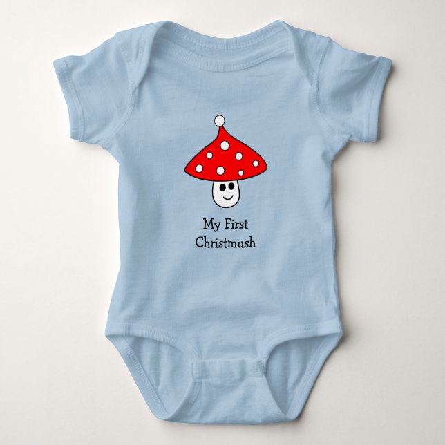 Body Bodysuit pour bébé de champignon de Santa Hat (Devant)
