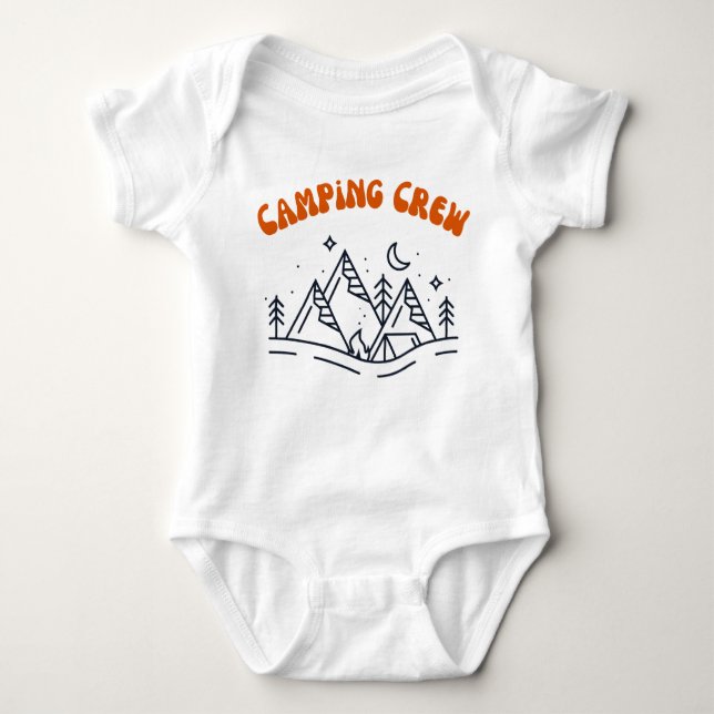 Body Bodysuit pour bébé de l'équipe de camping (Devant)