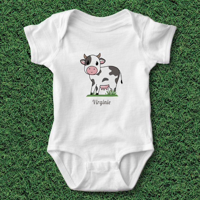 Body Bodysuit pour bébé de vache mignonne (Cute Cow Baby Bodysuit)
