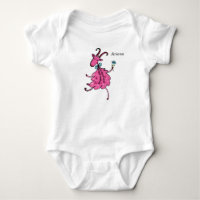 Bodysuit pour bébé fille avec chèvre rose