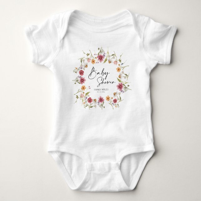 Body Bodysuit pour bébé fleur sauvage (Devant)