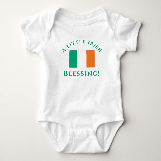 Body Bodysuit pour bébé patriotique irlandais personnal (Devant)