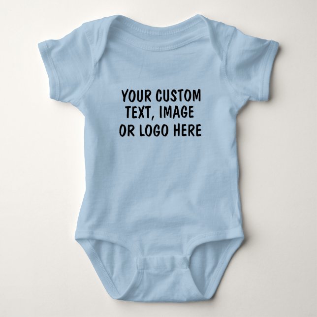 Body Bodysuit pour bébé personnalisé - Desig bleu perso (Devant)