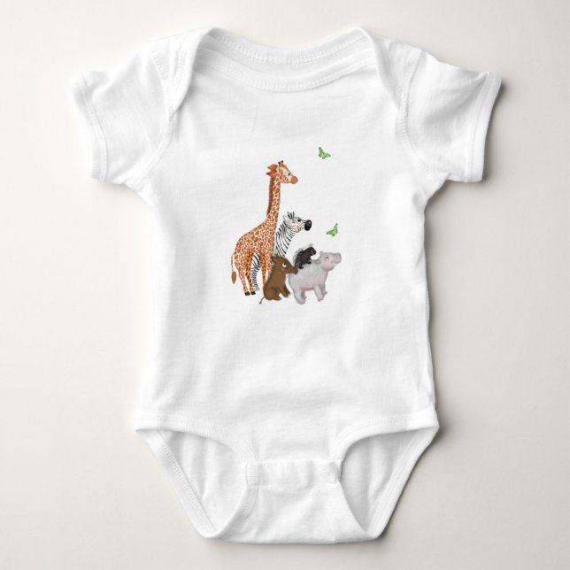 Body Bodysuit pour bébé pour animaux Safari (Devant)