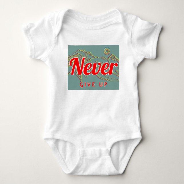 Body Bodysuit pour bébé - Unisex - Ne jamais renoncer (Devant)