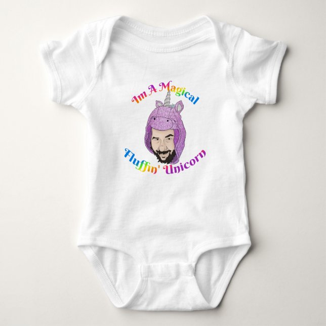 Body Bodysuit pour bébé Zer0 magique Fluffin Unicorn (Devant)