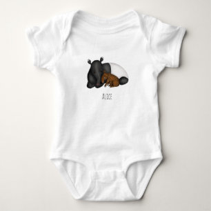 Body Bodysuit Tapir bébé une pièce avec le nom du b