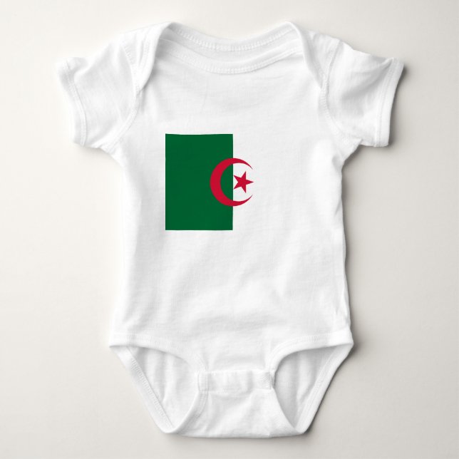 Body Bodywear patriotique avec drapeau Algérie (Devant)