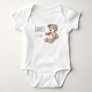 Body Boho Baby Beige Aquarelle Ours Star Baby Bodysuit