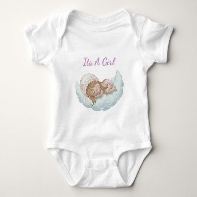 Body Boho floral cloud sleeping baby girl (Devant)