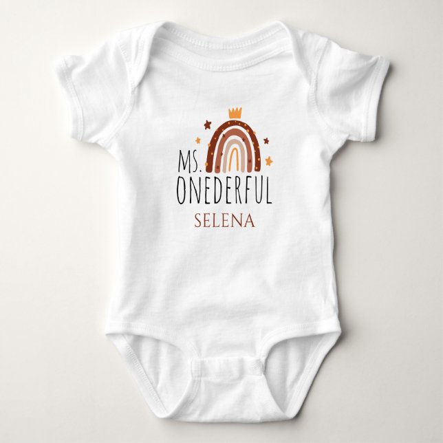 Body Boho Terracotta Fille Anniversaire MS Onederful (Devant)