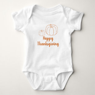 Body Bon thanksgiving orange citrouille texte personnal